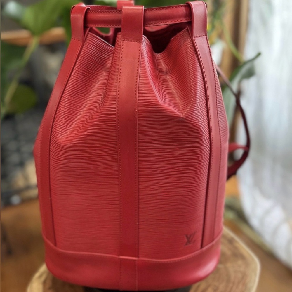 Vintage Louis Vuitton Red Epi Randonnée PM Backpack